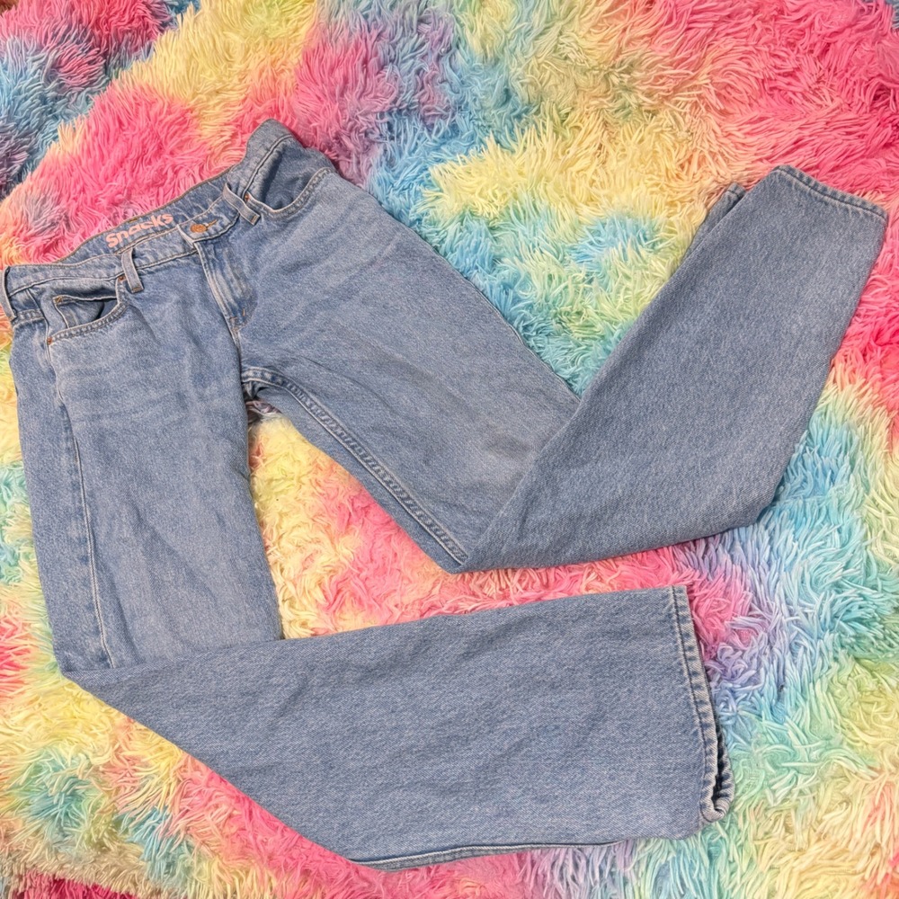 Mother Snacks Jeans Women 28 Blue Relaxed Straight Leg High Rise Denim